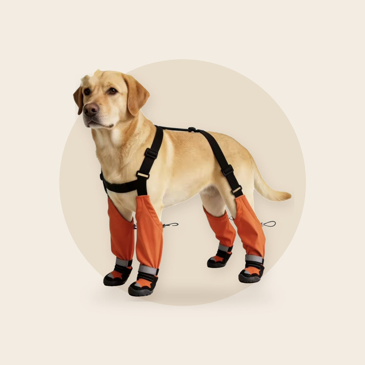 The All-Weather Leggings – Dog Boots with Leg Covers & Suspenders