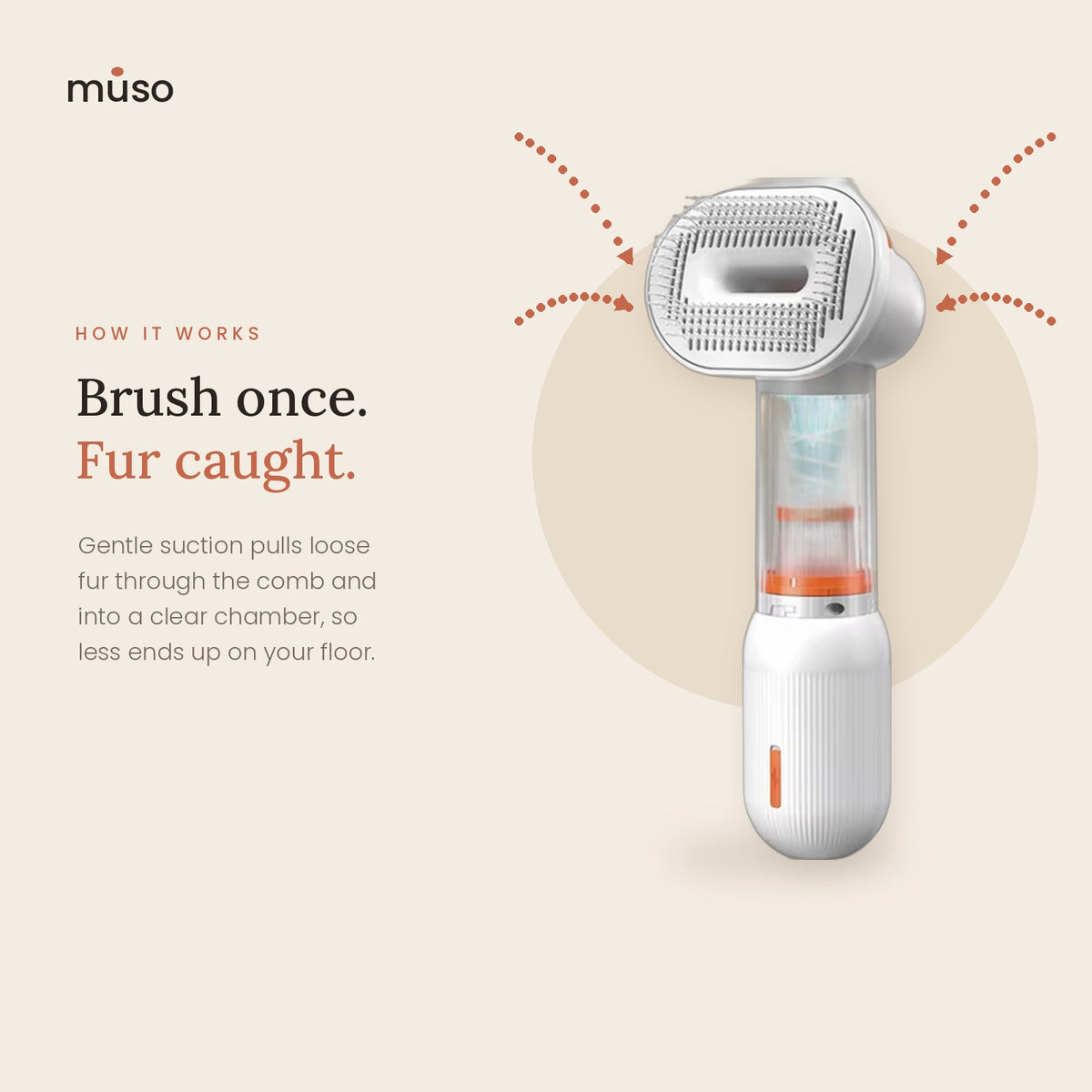 The Fur Catcher – Pet Grooming Comb with Built-In Hair Vacuum