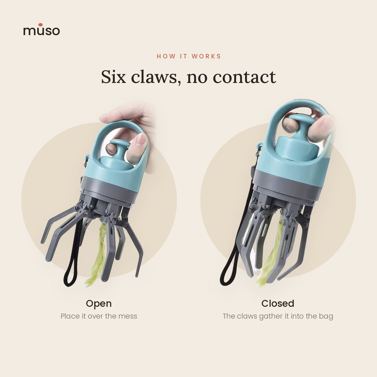 The Claw Scoop – Hands-Free Dog Poop Picker with Bag Dispenser