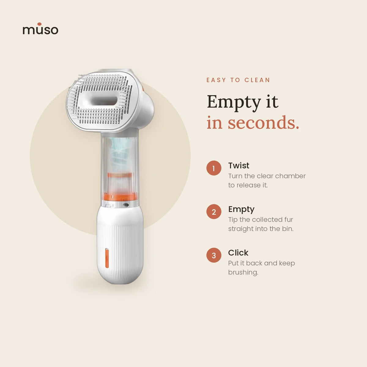 The Fur Catcher – Pet Grooming Comb with Built-In Hair Vacuum