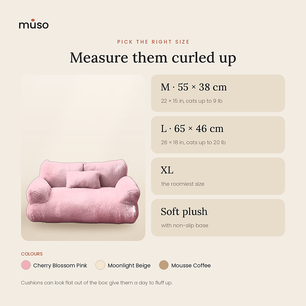 The Cat Sofa: size and details