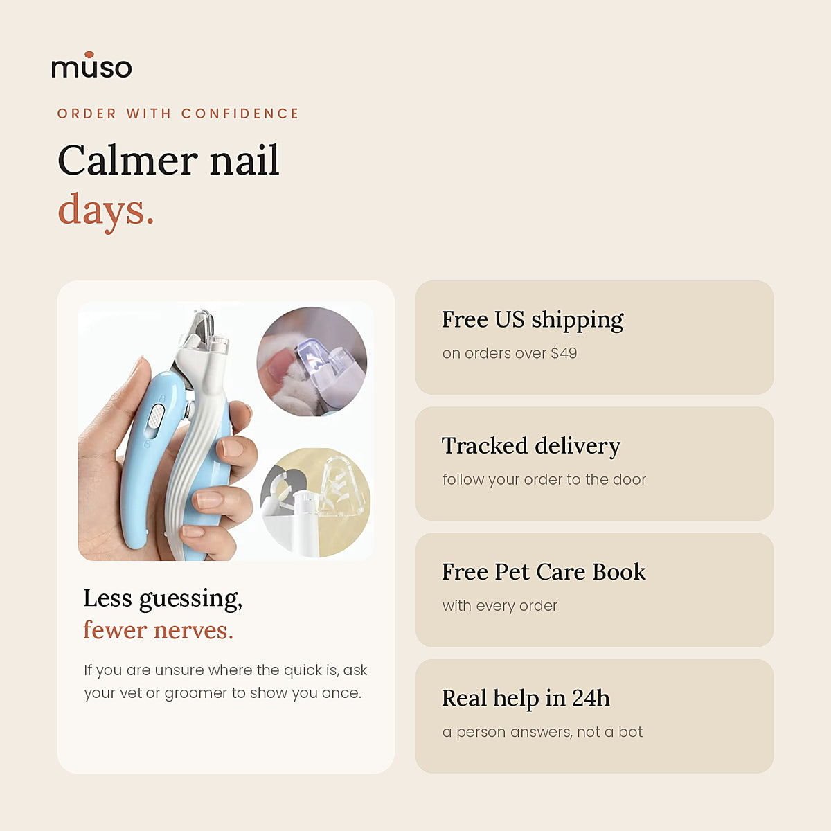 The Clear-Cut Clipper: free US shipping over $49 and tracked delivery