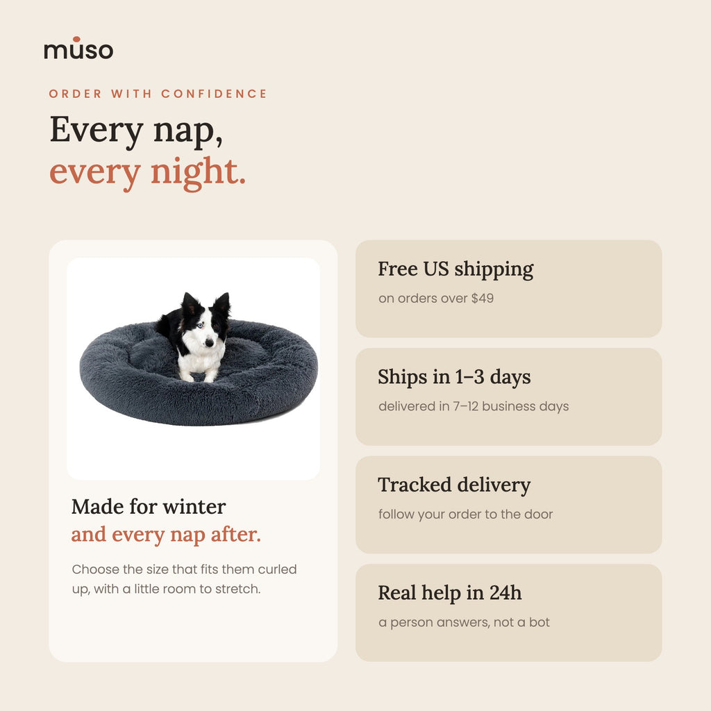 Free US shipping over $49, tracked delivery, real help in 24 hours