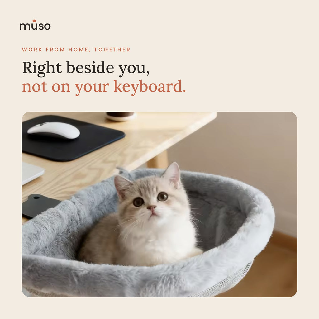 The Desk Nest – Cat Bed That Clamps to Your Desk