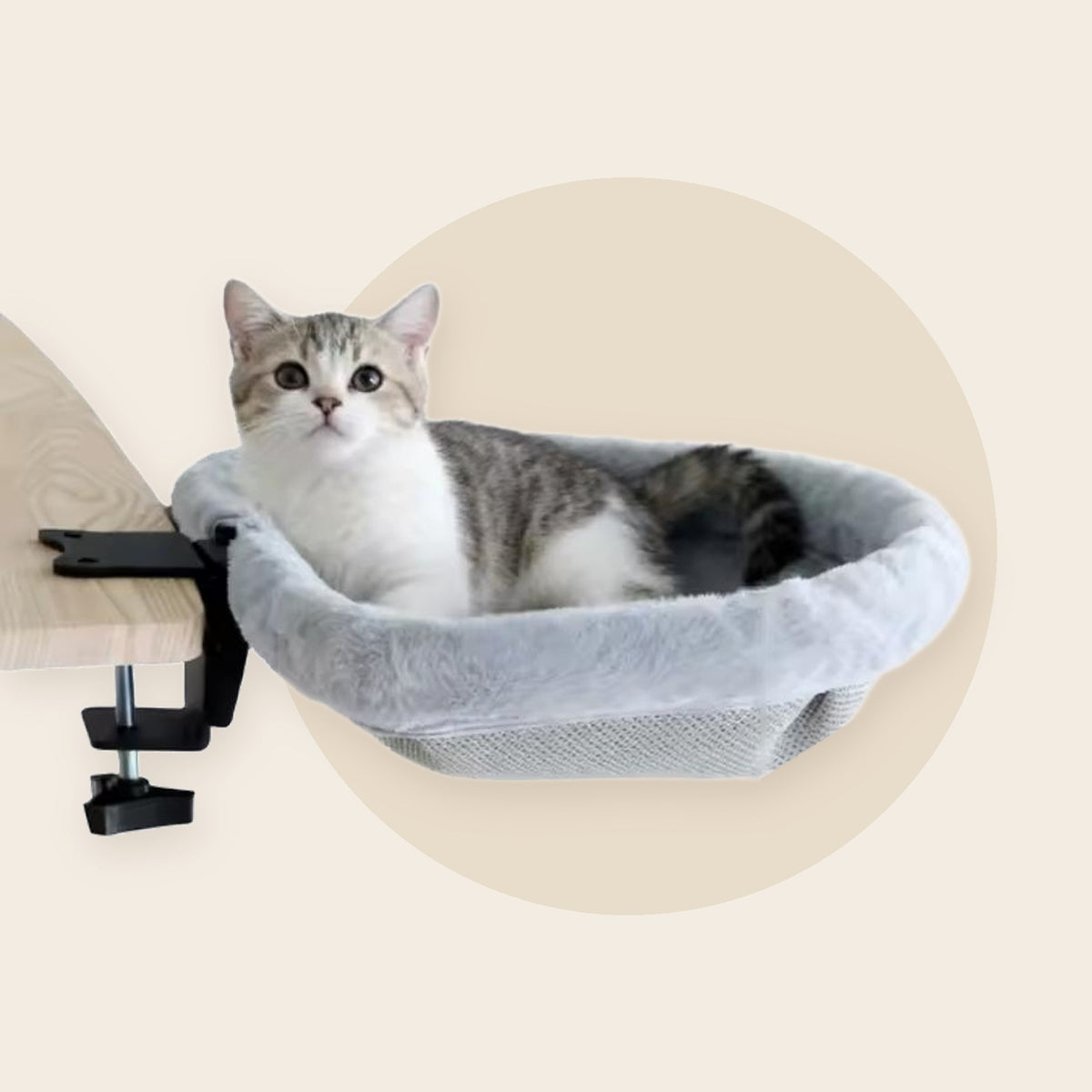 The Desk Nest – Cat Bed That Clamps to Your Desk