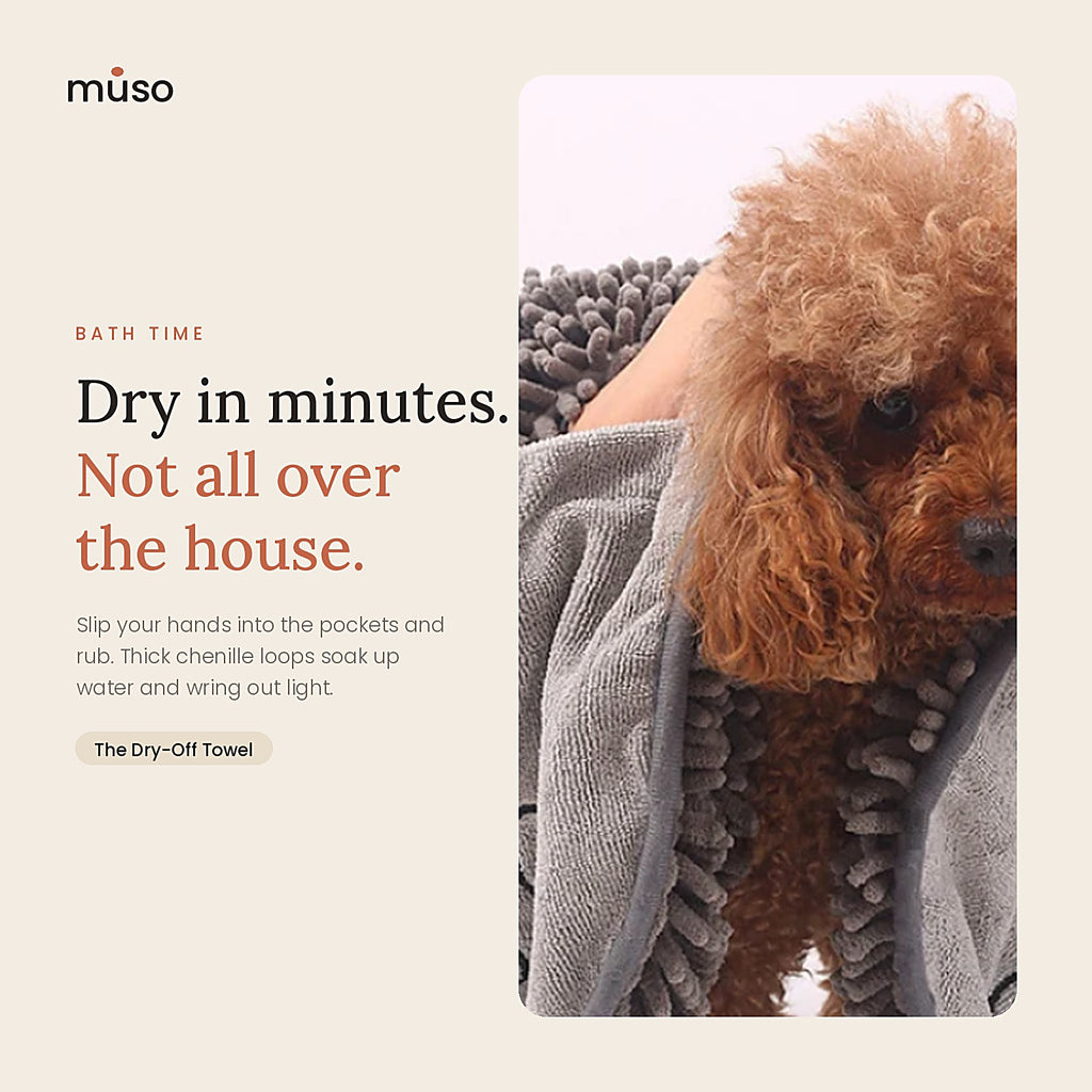 The Dry-Off Towel: in use at home
