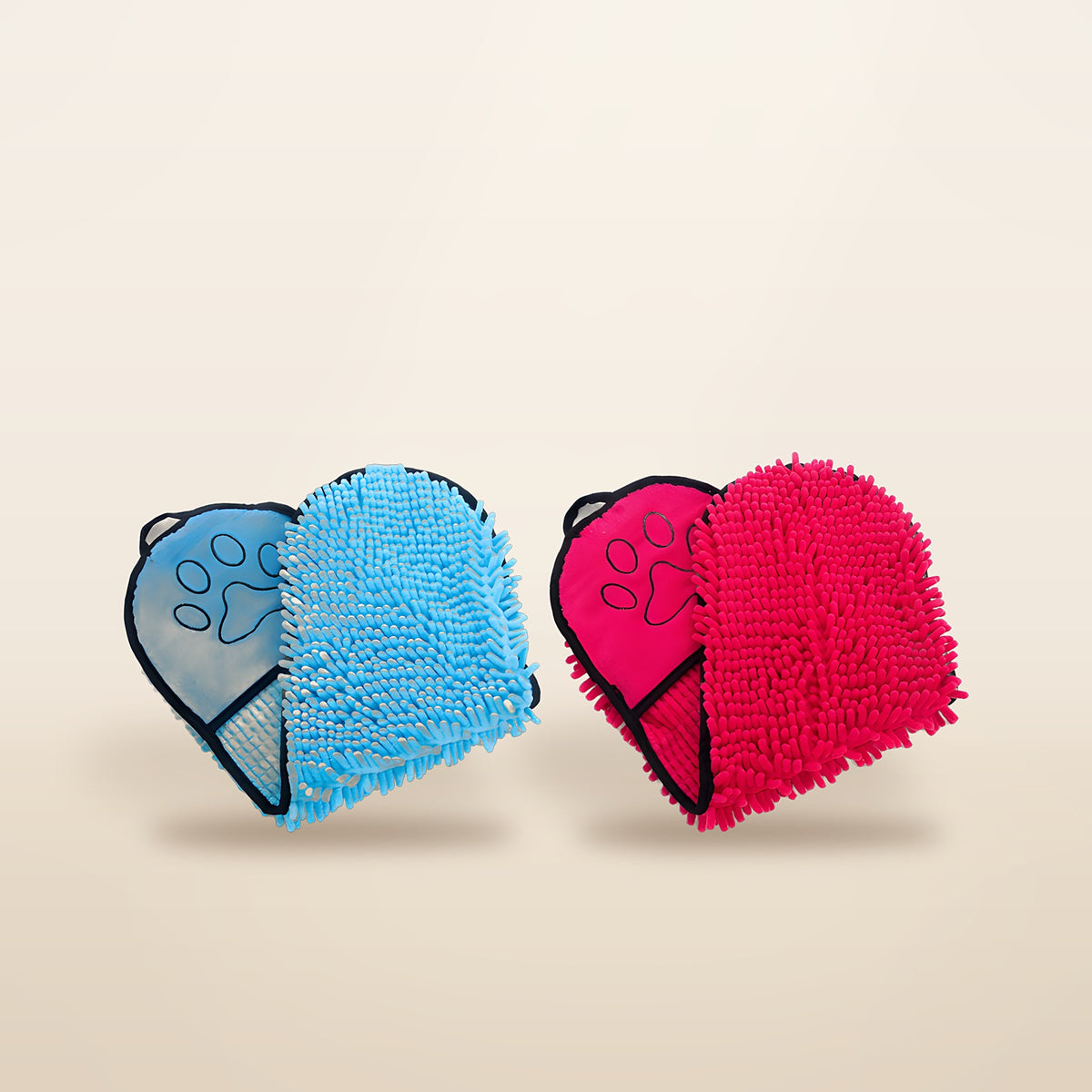 The Dry-Off Towel by MUSO in blue and rose red