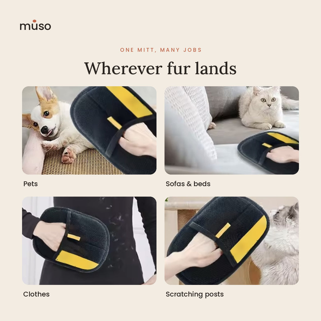 The Fur Mitt – Reusable Pet Hair Remover Glove for Sofas, Clothes & Coats