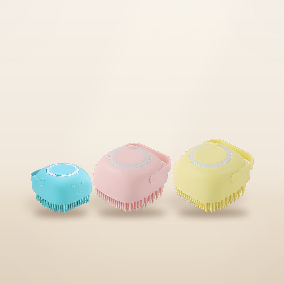 The Suds Brush by MUSO in blue, pink and yellow