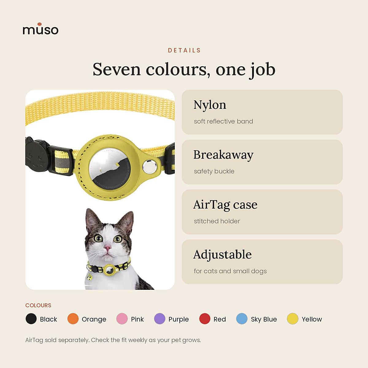 The Tracker Collar: details and colours